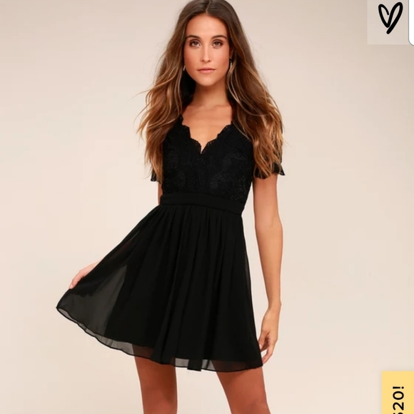 Lulus Dresses & Skirts - Lulu's Angel in Disguise Lace Skater Dress